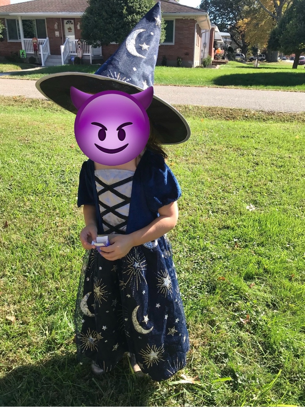 Target Navy Star & Moon Witch Dress with Matching Hat size small 4-6x